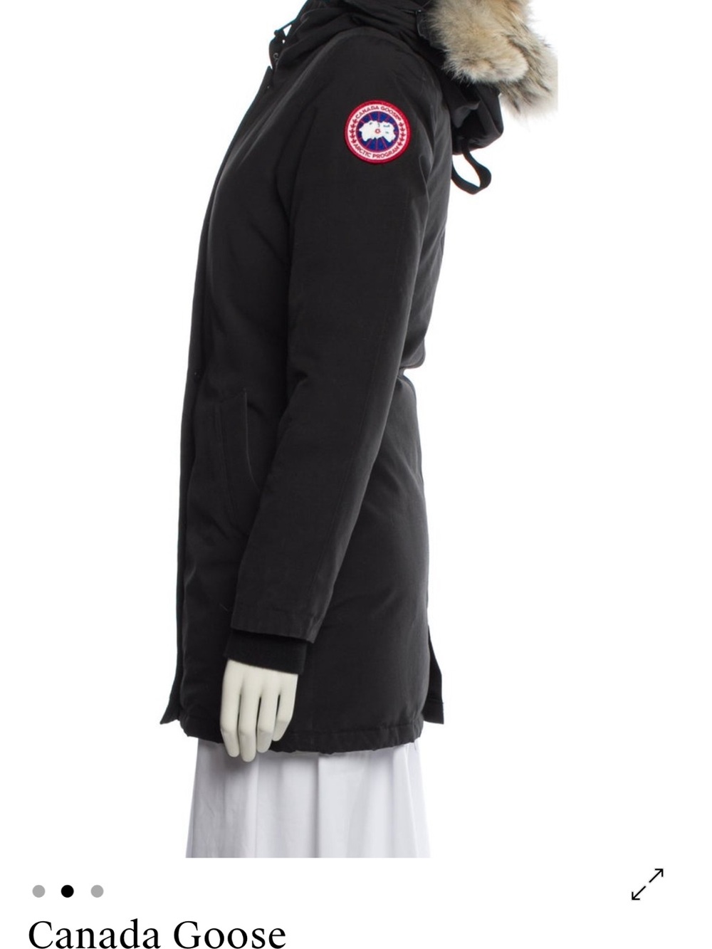 Canada Goose Black Parka with Fur-Trim Hood